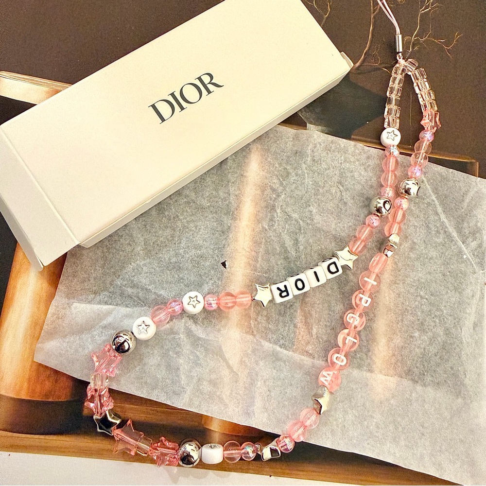 Dior Phone Charm With‎ Beads Brand New